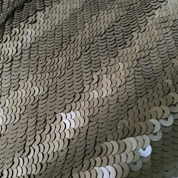 paper white gold champagne sequin mini skirt - Picture 5 of 7